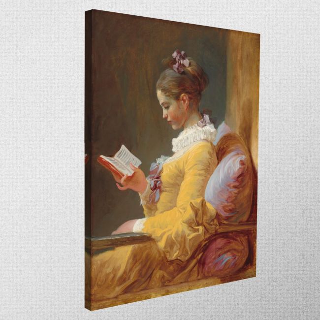 Πίνακας ζωγραφικής A young girl reading, Fragonard J. H