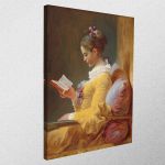 Canvas print A young girl reading, Fragonard J. H.