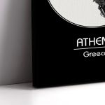 Πίνακας σε καμβά χάρτης Αθήνας, Cartography BW