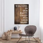 Canvas print Welcome to our happy home