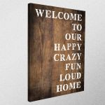Canvas print Welcome to our happy home