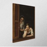 Canvas print Two women at a window, Murillo E