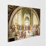 Πίνακας σε καμβά The school of Athens, Raphael, τρίπτυχος