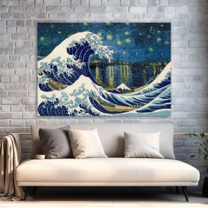 Canvas print The great wave over the Rhône.