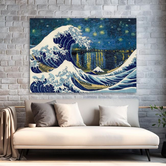 Πίνακας ζωγραφικής The great wave over the Rhône.