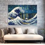 Πίνακας ζωγραφικής The great wave over the Rhône.
