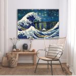 Πίνακας ζωγραφικής The great wave over the Rhône.