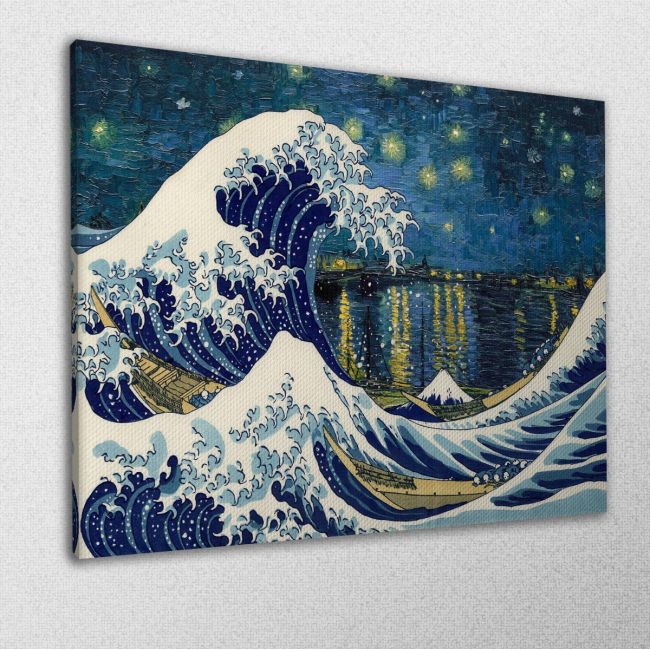 Πίνακας ζωγραφικής The great wave over the Rhône.