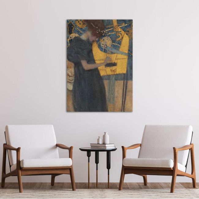Canvas print Music (detail), Klimt G.