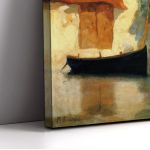 Canvas print Fisherman's house with boats, Oikonomou M.