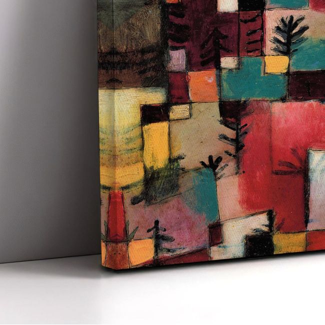 Canvas print Red green and violet yellow rhythms, Klee P.