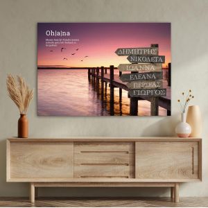 Canvas printfamile names sign, dock v 2