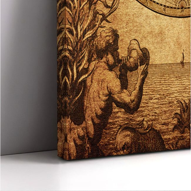 Canvas print Vintage world map 1733,3 panels