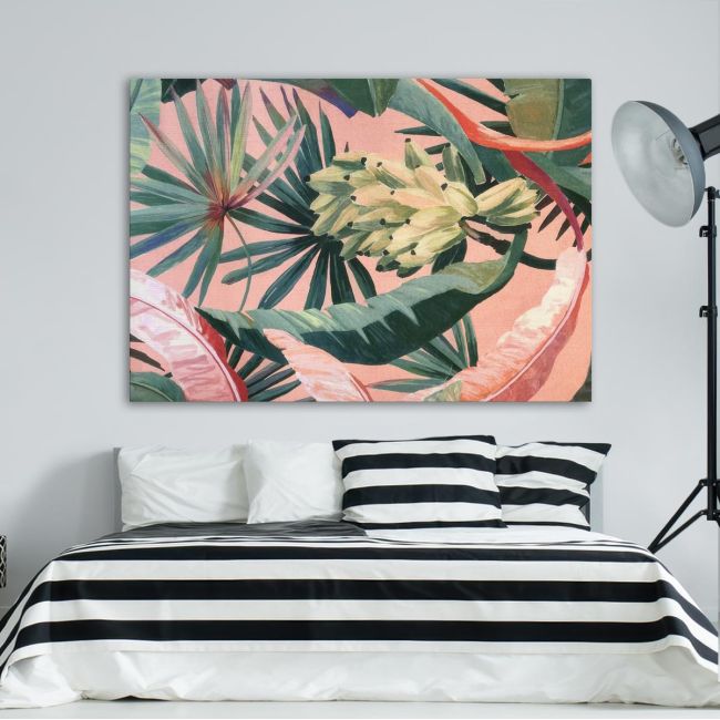 Πίνακας σε καμβά Leaves and bananas