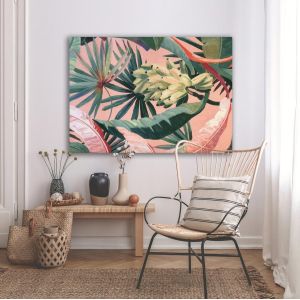 Πίνακας σε καμβά Leaves and bananas 2