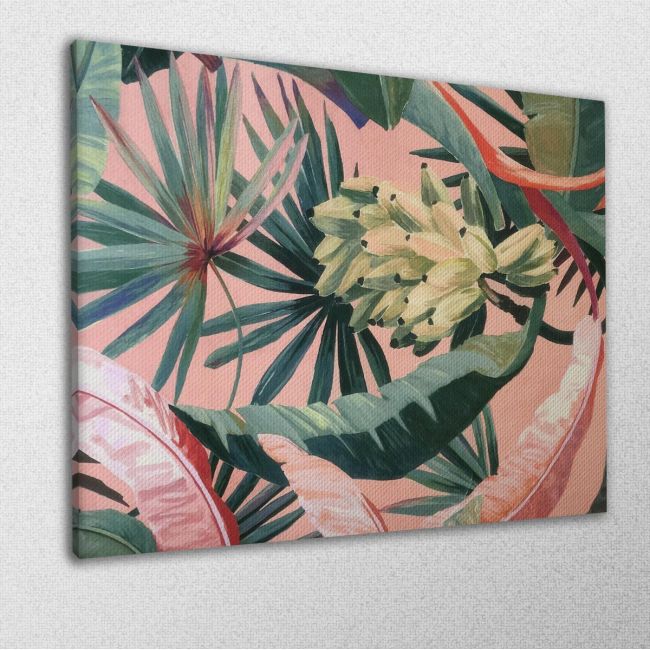Πίνακας σε καμβά Leaves and bananas