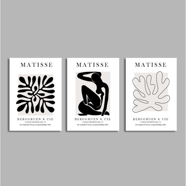 Exhibition Poster Gray Black Matisse