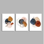 Watercoloured abstract shapes, αφίσα, κάδρο τρίπτυχο