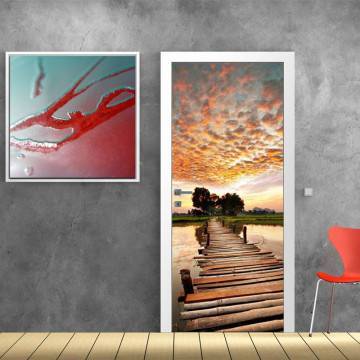 Αυτοκόλλητο πόρτας Path to sunset