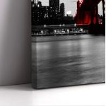 Πίνακας σε καμβά Red Manhattan bridge, τρίπτυχος