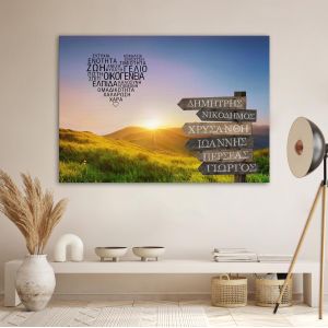 Canvas printfamile names sign, dock v