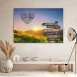Canvas printfamile names sign, dock v
