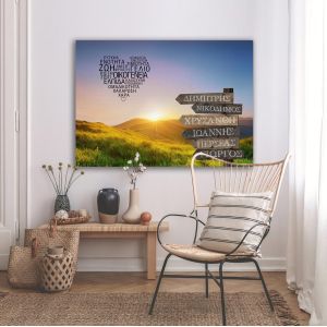 Canvas printfamile names sign, dock v 2