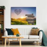 Canvas printfamile names sign, dock v