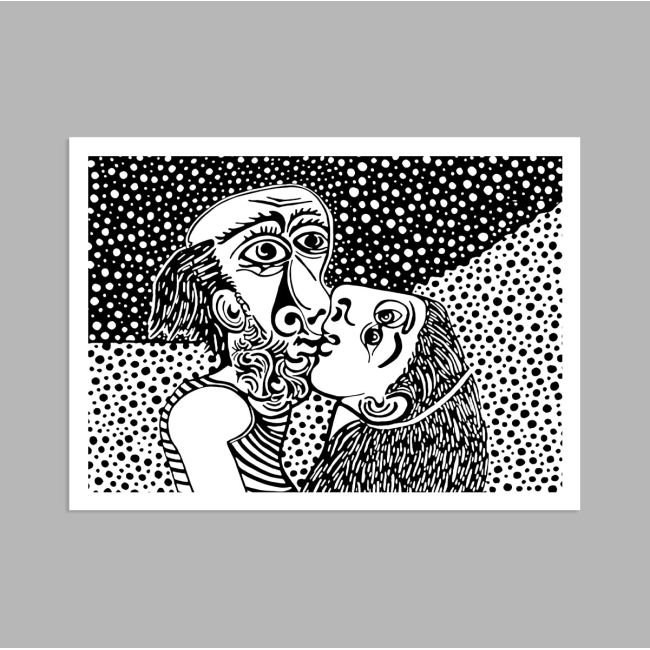 Picasso style kiss, Poster