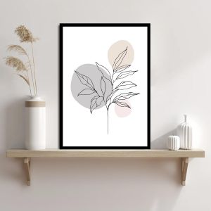 Leaves with circles, αφίσα, κάδρο