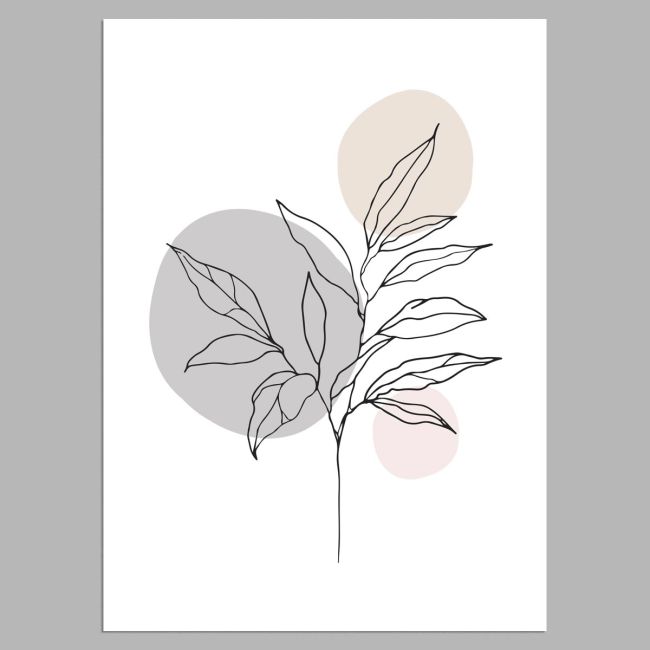 Leaves with circles, αφίσα, κάδρο