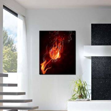 Canvas print Flaming tulip, vertical