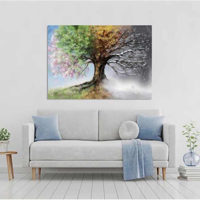 Πίνακας σε καμβά Δέντρο εποχές, Four season tree