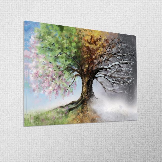 Πίνακας σε καμβά Δέντρο εποχές, Four season tree