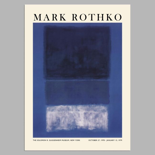 Αφίσα Έκθεσης Rothko, Guggenheim museum, αφίσα, κάδρο