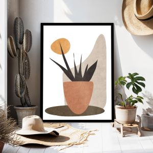 Boho abstract plant, αφίσα, κάδρο 2