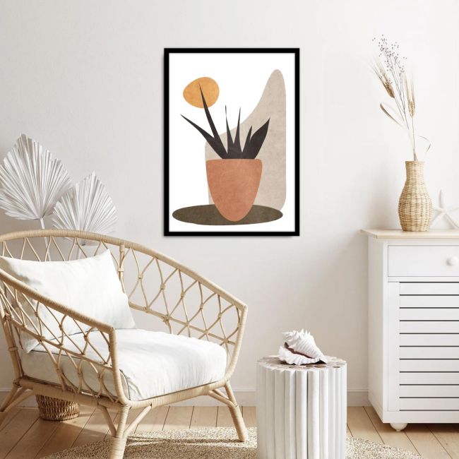 Boho abstract plant, αφίσα, κάδρο