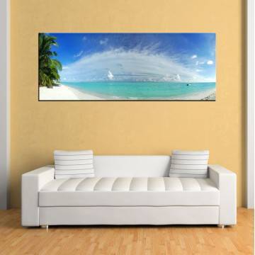 Πίνακας σε καμβά Tropical paradise, πανοραμικός