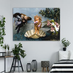 Πίνακας ζωγραφικής The birth of a Muppet, reart (original, Botticelli)