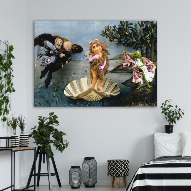 Πίνακας ζωγραφικής The birth of a Muppet, reart (original, Botticelli)