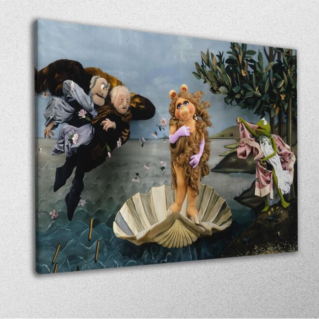 Πίνακας ζωγραφικής The birth of a Muppet, reart (original, Botticelli)