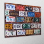 Πίνακας σε καμβά License plates