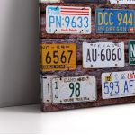 Πίνακας σε καμβά License plates