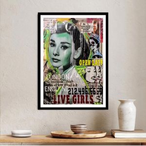 Canvas print Audrey hepburn collage