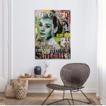 Canvas print Audrey hepburn collage