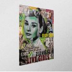 Canvas print Audrey hepburn collage
