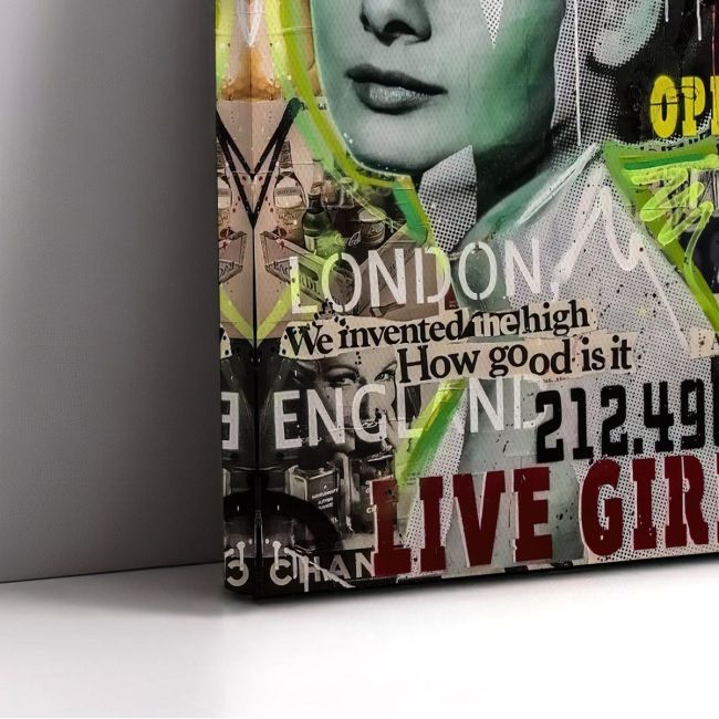 Πίνακας σε καμβά Audrey hepburn collage
