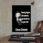Πίνακας σε καμβά Beauty begins..., Coco Chanel