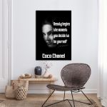 Πίνακας σε καμβά Beauty begins..., Coco Chanel