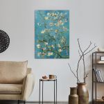 Canvas print Almond tree, vertical, Vincent van Gogh